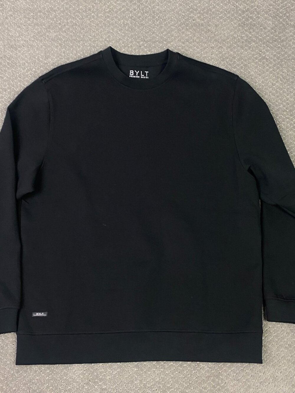 Bylt Premium Basics Sweatshirt Mens XL Black Roamknit Crewneck Roam Knit
